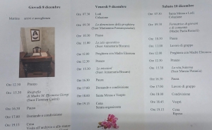 Corso di rinnovamento spirituale su Madre M. Eleonora Giorgi